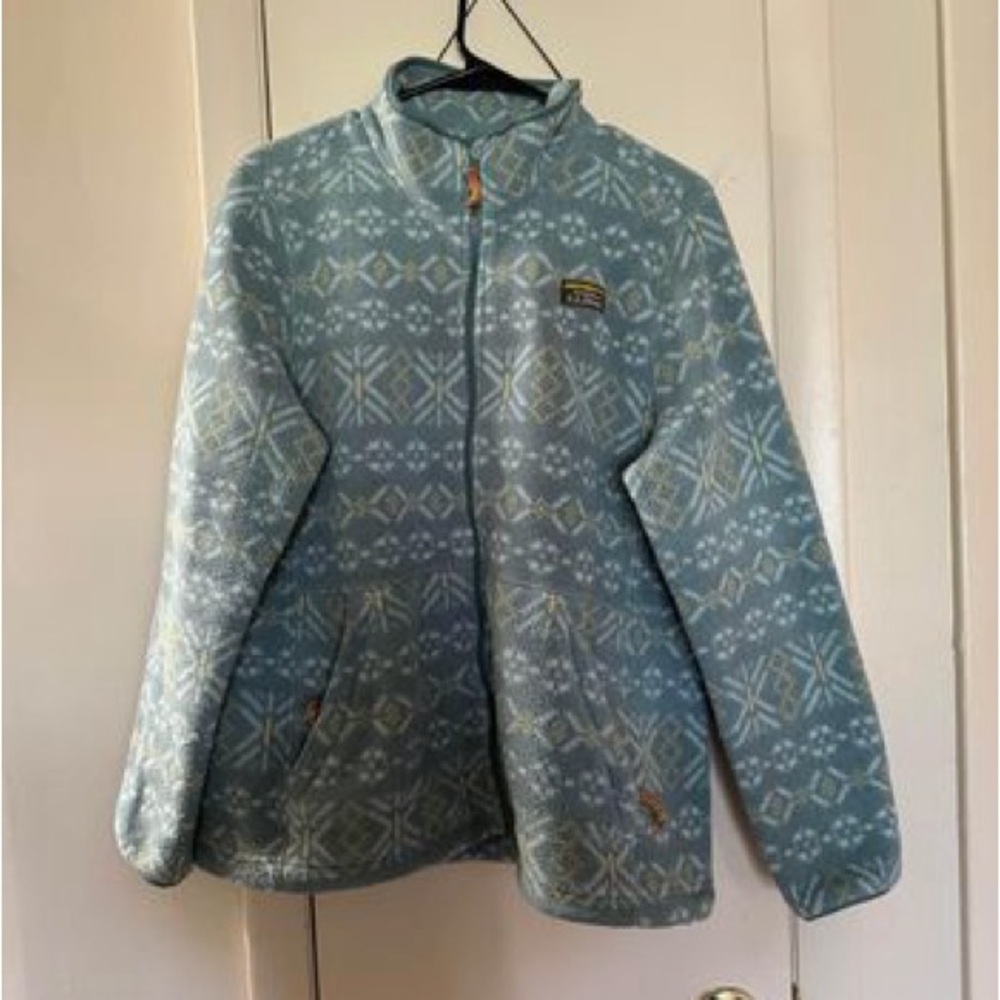 L.L. Bean Southwestern Aztec Tribal Full Zip Mountain Fleece Jacket Woman’s L